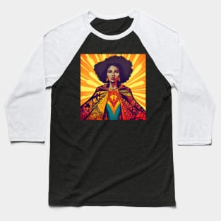 African Queen, Afro Superhero, Female Warrior, Black History Baseball T-Shirt